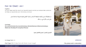 Social Media Calendar Post Example