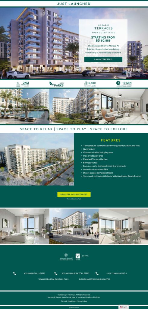Bahrain Digital Marketing Agency | Marassi Al Bahrain - Marassi Terraces