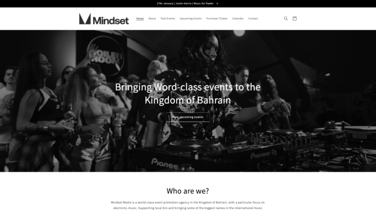 Mindset Media Shopify Website