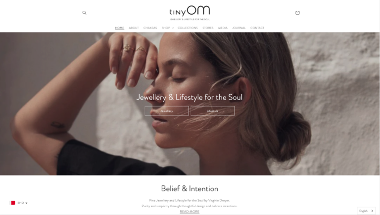 TinyOM Shopify Website